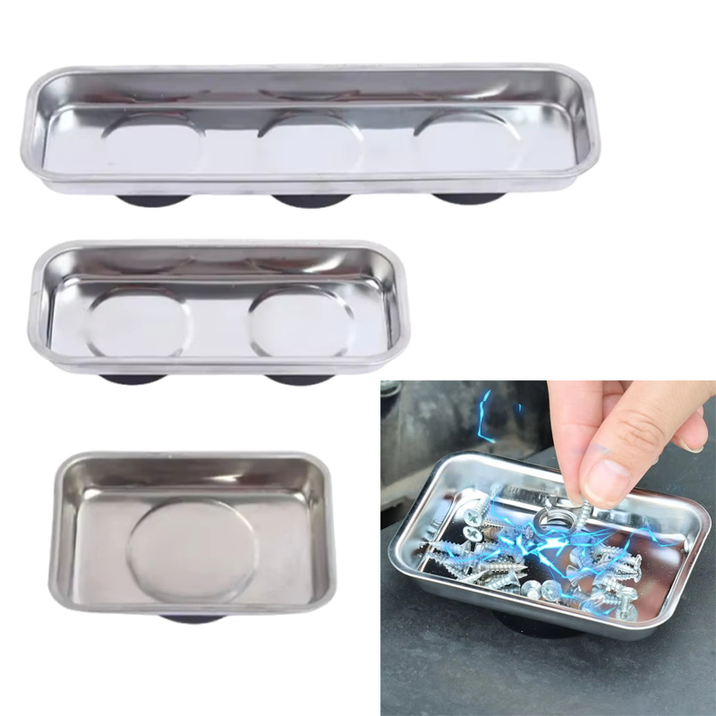 Magnetic Parts Tray - Kwadratowa Magnetyczna Miska Trwała Magnetyczna Taca