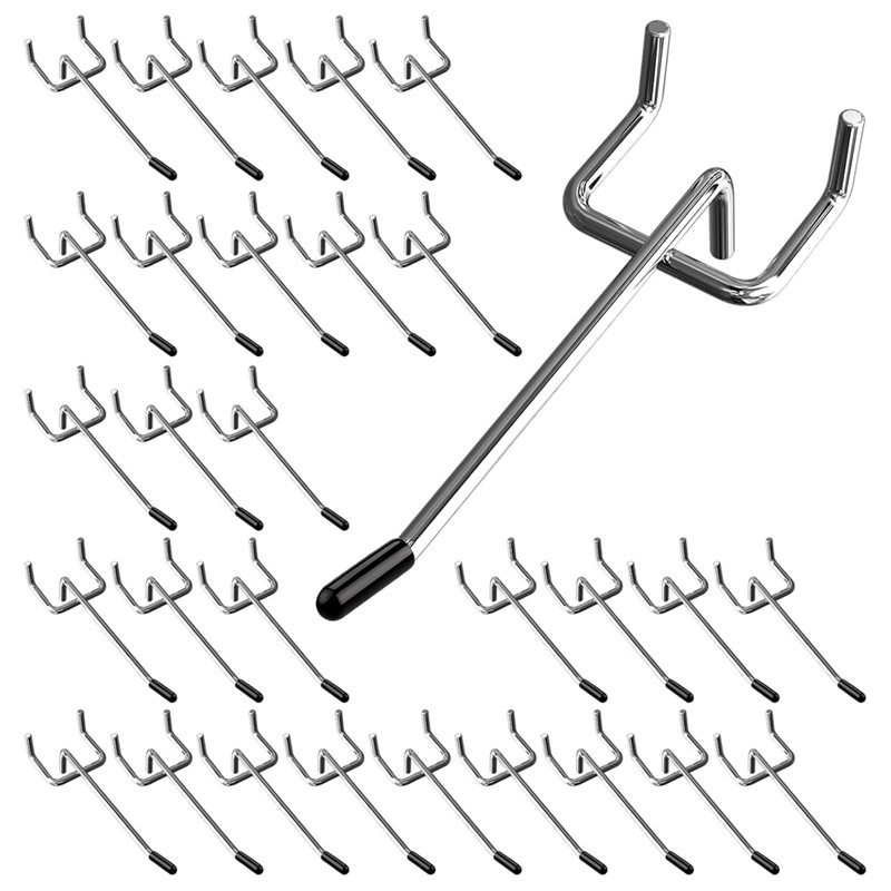 Workshop Tools Board - Haczyki do paneli perforowanych, 30 sztuk,