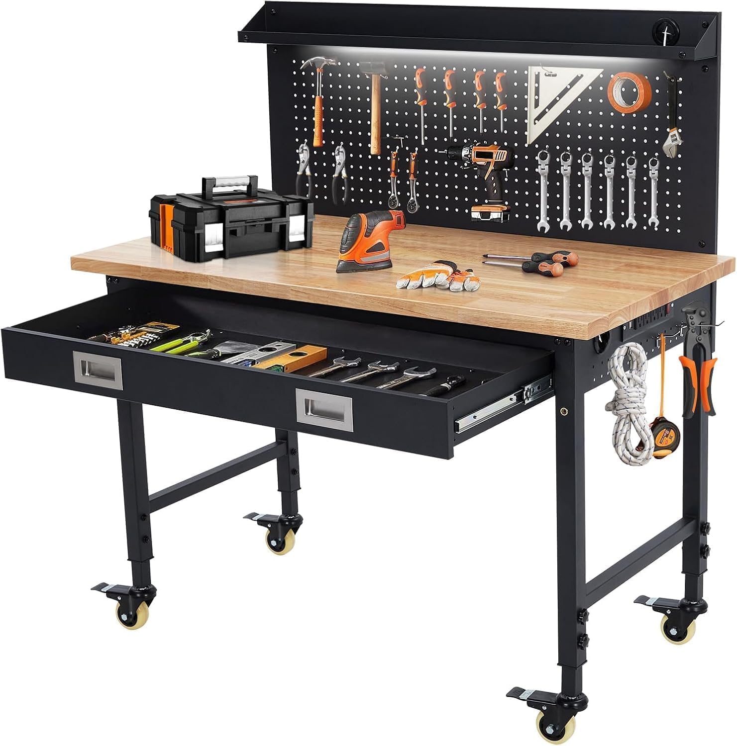 Workshop Tools Bench - Tacleekii 48x24 cali Regulowany Stół Warsztatowy