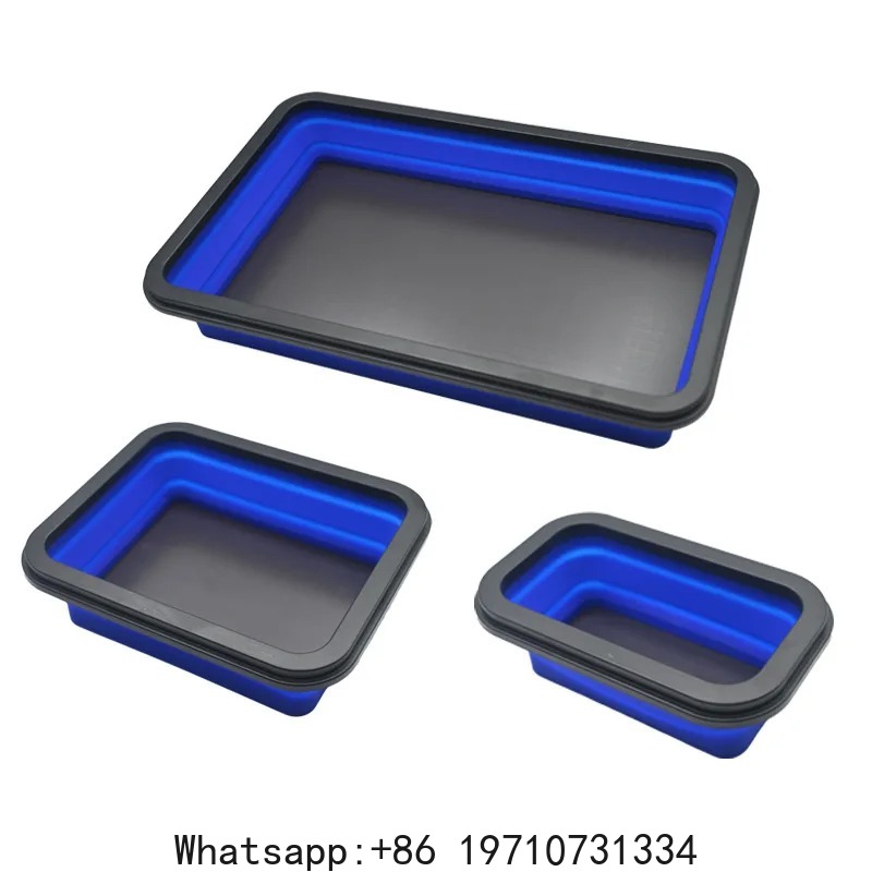 Magnetic Parts Tray - 3-częściowy składany zestaw narzędzi, 3 rozmiary,
