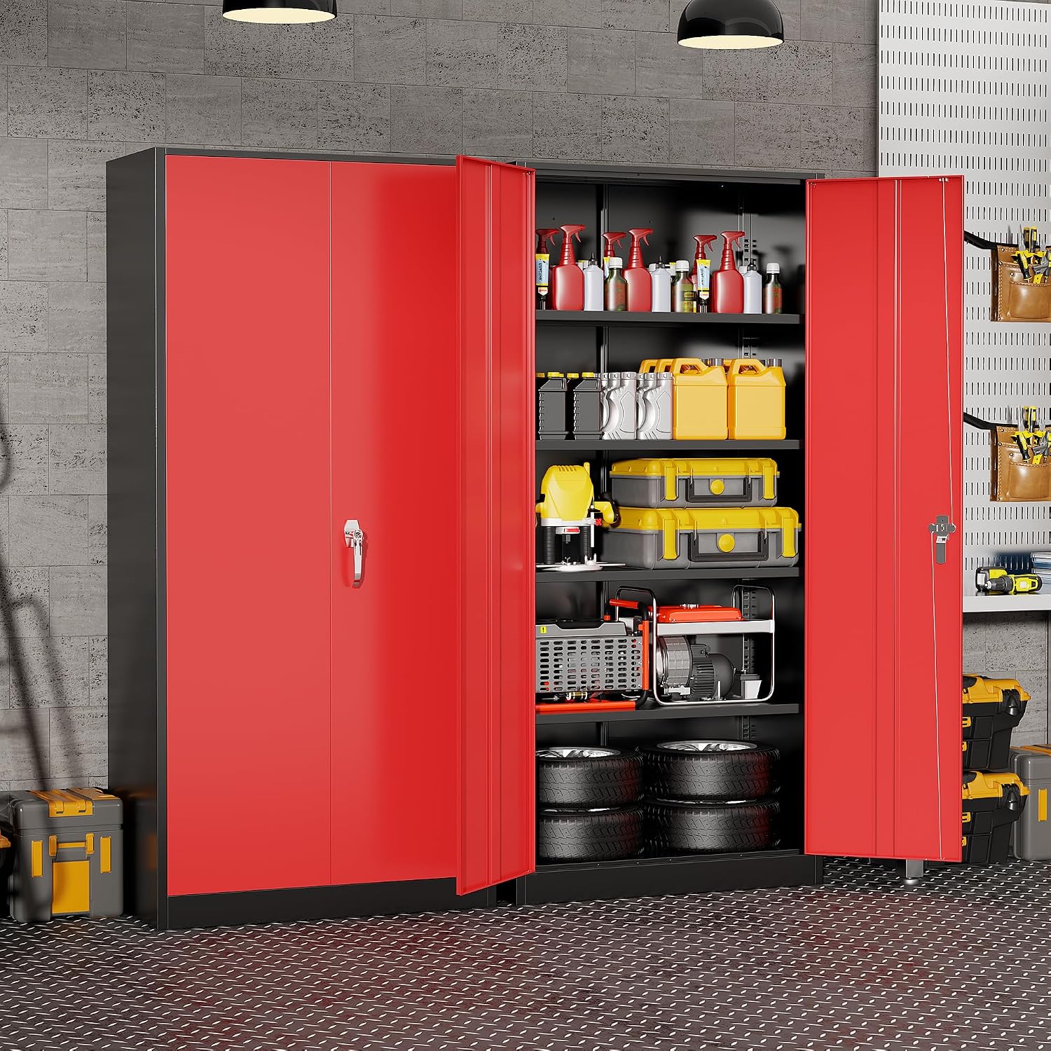 Wytrzymała metalowa szafka do  – Tools For Garage Workshop recenzja i cena